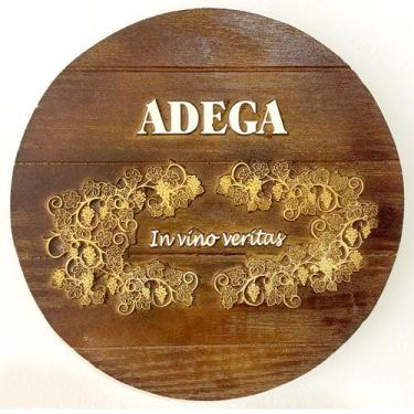 Imagem de Placa Adega In vino de parede em Fibra - Decoração - Lembrei De Ti