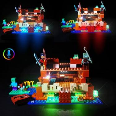 Imagem de LED Light Kit for Lego Minecraft The Frog House 21256- Does Not Include Lego Model Set (Smart RGB Voice Control Edition)