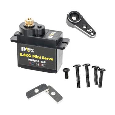 Imagem de RampCrab RC Steering Servo with Servo Arm for FMS FCX24, RC Car Boat Model Parts, Upgrade Parts for RC Crwaler 1/24 Scale FCX24 Power Wagon Butcher & Max Smasher Big Foot Monster Truck (Black)