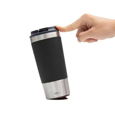 Imagem de Copo Térmico Aduze Com Ventosa Preto 400ml