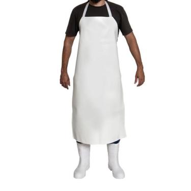 Imagem de Avental Plástico de PVC Forrado 0,30 Com Fivela Branco - SS