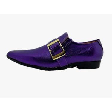 Imagem de Sapato Masculino Italiano Em Couro Violeta Ref: D861 - ART SAPATOS, 41