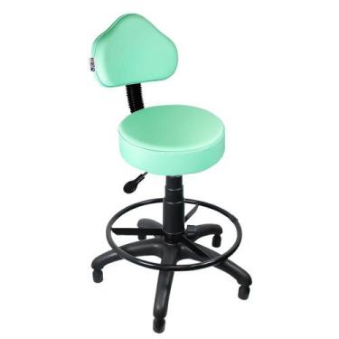 Imagem de Cadeira Mocho Verde Claro Caixa Com Aro Com Sapata - ULTRA Móveis - Ul