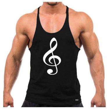 Imagem de Camiseta Regata Cavada Masculino Academia Treino Musculação Personaliz
