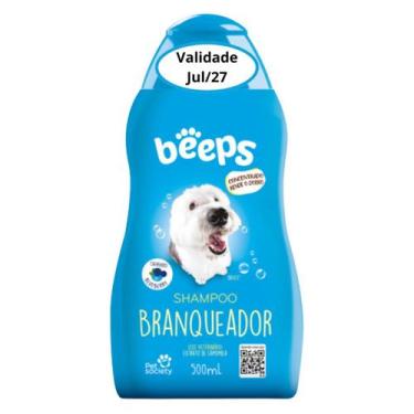 Imagem de Shampoo Branqueador Beeps 500ml Para Cães Gatos Pet Society