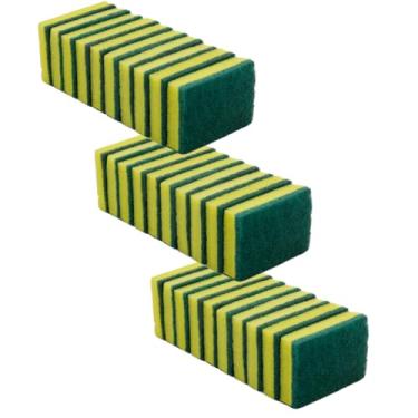 Imagem de Esponja Bucha de Lavar Louça Dupla Face Multiuso 30un. Ideal para louças e utensilios domésticos(3x10)