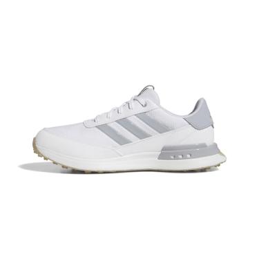 Imagem de adidas Tênis de golfe masculino S2G 24 Wide Spikeless, Calçado branco/prata halo/chiclete 4, 46