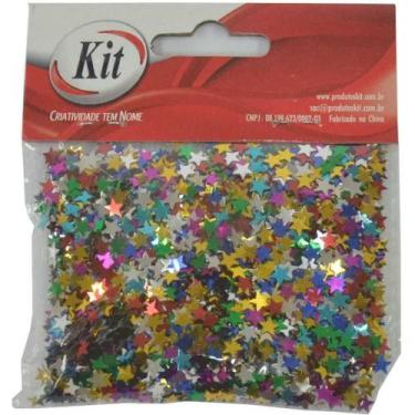 Imagem de Lantejoula Especial Estrelinha Metálica 25g Sortido - Kit
