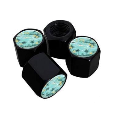 Imagem de Tampas de haste de válvula de pneu de metal, pacote com 4, tampas de haste de roda de carro, tampas de válvula de ar universais de alumínio para carros, caminhões, SUVs, bicicletas, motocicletas,