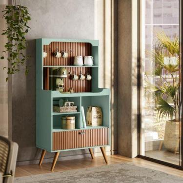 Imagem de Cantinho Do Café Rubi  Armário Aparador Cozinha Lukaliam, Menta Tauari