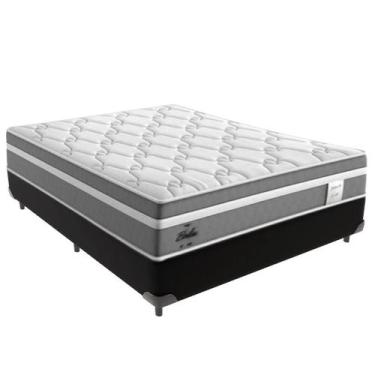 Imagem de Cama Box Casal Preto + Colchão Berlim Molas Ensacadas Probel