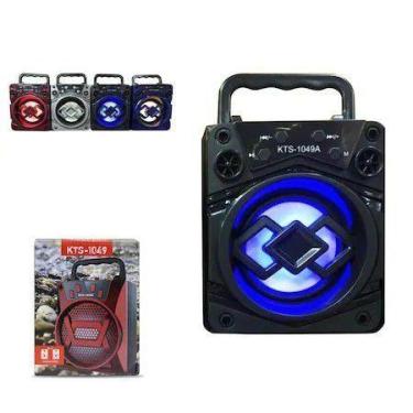 Imagem de Caixa de Som Portátil com Bluetooth KTS-1049A Pendrive Mp3 Radio Fm - 