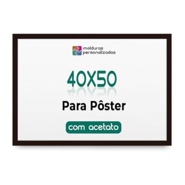 Imagem de Moldura quadro 40 x 50 cm Para Foto Pôster Imagem com acetato
