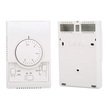 Imagem de Termostato de Ar Condicionado Montado na Superfície de Temperatura Mecânica 10-30 ℃ AC220V Controle Central de Ar-condicionado Bobina Bobina Elétrica Válvula Elétrica