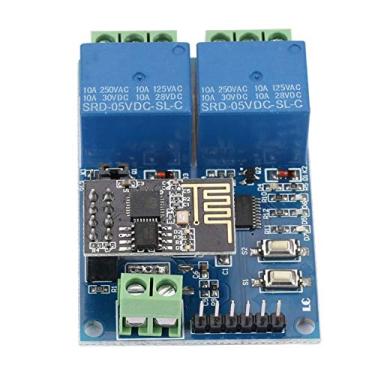 Imagem de Módulo ESP8266, relé WiFi de Canal Duplo, Interruptor Remoto IOT Smart Home Phone APP, Microprocessador de Alto Desempenho, STM8S103, Design Leve e Compacto, Fácil Configuração