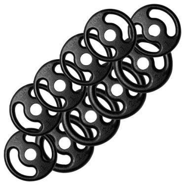 Imagem de Kit Anilhas De Ferro Fundido - 14kg - SEPO