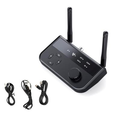 Imagem de Receptor Bluetooth 5.3, AUX 3,5 mm AUX 3,5 mm AUX/Fibra óptica digital/música estéreo coaxial adaptador de áudio sem fio para TV, PC, kit de alto-falante