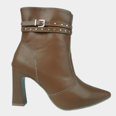 Imagem de Bota Feminina Elegante Mendoza Salto Alto Bico Fino Cor:;Tamanho:34-Feminino