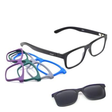 Imagem de Oculos Armação Crianças Com Frentes Coloridas Smart 939 Kit2, Preto
