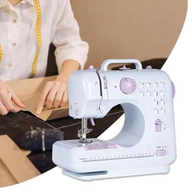 Imagem de Mini Máquina De Costura 12 Pontos Portátil Tomada Pilha Cor:Branco