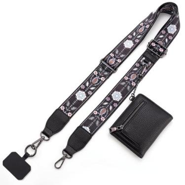Imagem de Alça de Telefone com Clip, Bolsa e Zíper - Preta