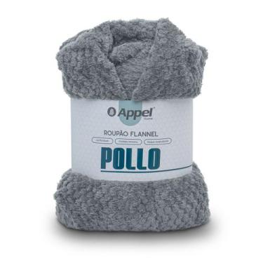 Imagem de Roupão Masculino Plush Pollo Flannel Manga Longa Macio Appel, GG, Cinz