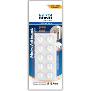 Imagem de Bumper Gota Silicone 15,7mm Cola P/ Mesa De Vidro - Tek Bond