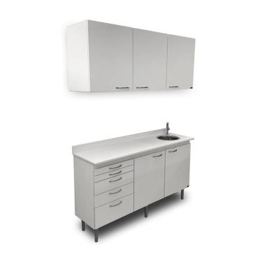 Imagem de Conjunto Móveis Odontológicos - Balcão + Armário Suspenso - 6 módulos