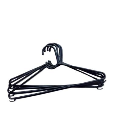 Imagem de Cabide Adulto Preto Cabides Reforçados Organizar Roupas(Kit com 100 Cabides)