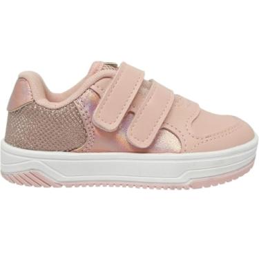 Imagem de Tênis Infantil Menina Casual Dia a Dia Passeio Escola Retro com Brilho Conforto Kidy 313-0041