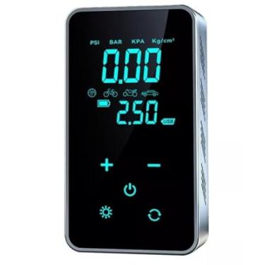 Imagem de Bomba de Ar para Carro Sem Fio 150 PSI, Inflador Portátil com Display Digital e Luz LED, Bateria Recarregável para Pneus de Carro, Bicicletas, Motos e Mais