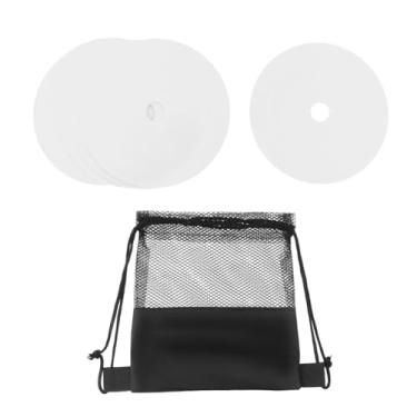 Imagem de MotiveTech 10 Peças de Marcadores Cones Planos Pontos de Chão Discos Planos de 6 Polegadas para Futebol Equipamento de Treinamento de Agilidade, Branco