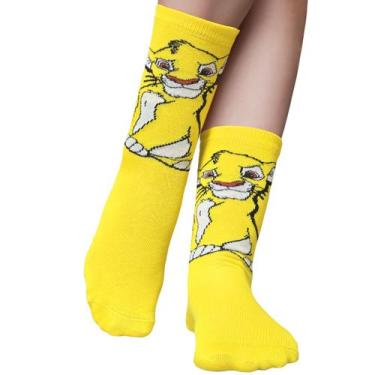 Imagem de Meia Infantil Personagens Disney Cano Longo Trifil Conforto Algodão, A