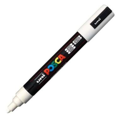 Imagem de Caneta Posca 1.8-2.5 PC-5M Uni Cores A Escolha - Uniball, Branco