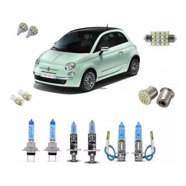 Imagem de Kit Lampadas Fiat 500 Super Branca + Led Tipo Xenon - Techone