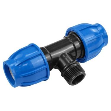 Imagem de Tê 90 de Compressão Rosca Macho 25 mm x 3/4" Tramontina para Mangueira