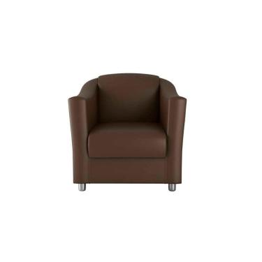 Imagem de Poltrona Decorativa Confortável Para Descanço Bia Matrix Sintetico Marrom