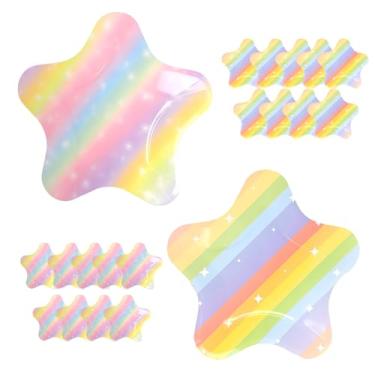 Imagem de AGLOO Pacote com 20 pratos de estrela – Pratos de papel descartáveis Galaxy Space 22 x 23 cm, perfeitos para chá de bebê, aniversário, acampamento e talheres decorativos de festa de casamento