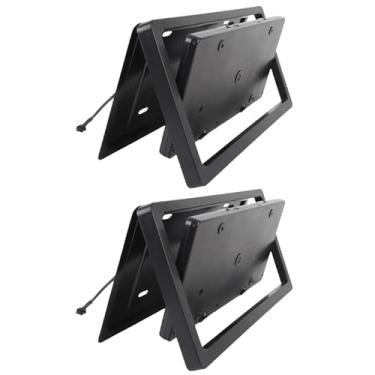 Imagem de Tangxi 2PCS Black Iron Car Placa de Placa da Placa, Robusta Projeto à Prova de à Prova de para Placas Americanas, Com Material ABS para Uso Ao Ar Livre