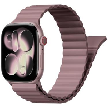Imagem de Pulseiras magnéticas esportivas para Apple Watch séries 11, 10, 9, 8, 7, 6, 5, 4, 3, SE, 3/2nd Ultra/3/2 de 49 mm