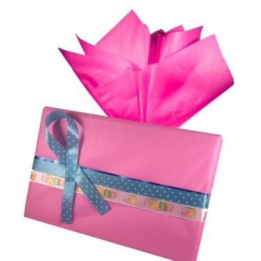 Imagem de Papel de embrulho para presente Ocean Tides 500 folhas 38x51 cm rosa