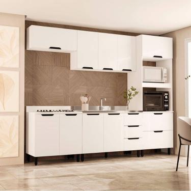Imagem de Cozinha Compacta 250055 5 Peças Meena Branco Politorno Móveis
