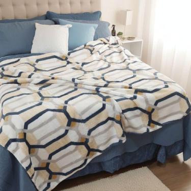 Imagem de Cobertor Manta Microfibra Casal Grossa Para Cobrir E Decorar - ISHOPPI