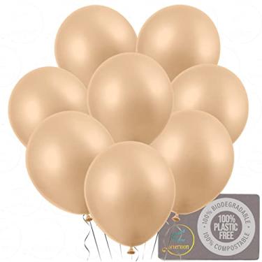 Imagem de Champagne Gold 12 Inch Balloons 24 Pack Pearlescent Thickened Extra Strong Biodegradable Latex Helium Float Baby Shower Gender Reveal Garland Arch Wedding Birthday Party Decorations