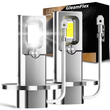 Imagem de GleamFlex Lâmpada LED de neblina H3, lâmpada LED H3 de 30.000 lúmens 6500 K, branca, tamanho mini 1:1 Plug and Play Canbus Ready, farol de neblina de longa vida útil DRL, pacote com 2