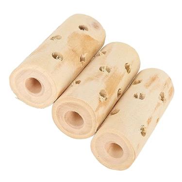 Imagem de ZJchao Varas de Mastigar para Animais Pequenos, Brinquedos de Dentição Seguros de Madeira para Chinchilas, Hamsters, Cobaias, Coelhos, 3 Peças (Sem casca)