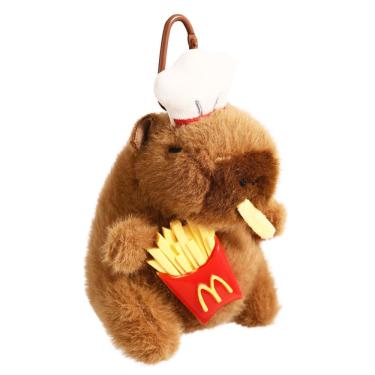 Imagem de Chaveiro de pelúcia Cute Chef Capybara Soft Brown