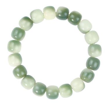 Imagem de Pulseira de miçangas de Bodhi Root verde natural de 12 mm para mulhere