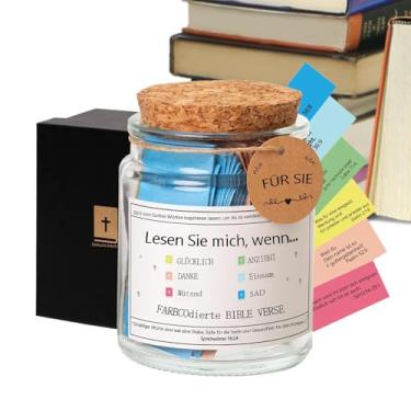 Imagem de Leia-me quando os versículos da Bíblia Jar,Jarra de versículos da Bíblia para mulheres - Acessórios inspiradores da Bíblia para jarras de versos da Bíblia - Frasco de gratidão, acessórios bíblicos par