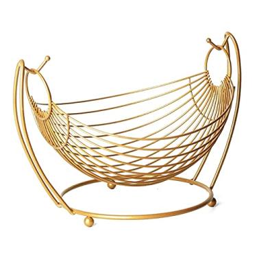 Imagem de Tigela de frutas criativa em forma de rede cesta de frutas e vegetais fio de ferro tecido armazenamento de mesa elegante bandeja de piquenique pratos de secagem de alimentos prato de frutas mul